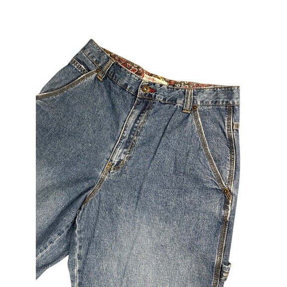 Plugg Co. Carpenter Jeans Light Wash Zipper Leg Pocket Wide Leg 30/32 Utility - Picture 2 of 10